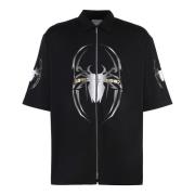 Katoenen T-shirt met Spider Design Vetements , Black , Heren