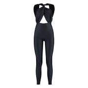 Elegant Crossover Jumpsuit Andamane , Black , Dames