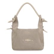 Leren handtas met magnetische flap Zanellato , Gray , Dames