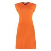 Ribgebreide Jurk Yves Salomon , Orange , Dames