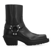 Cowboy Leren Laarzen Vetements , Black , Heren