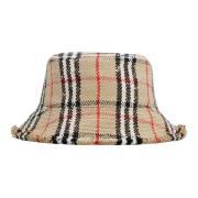 Frayed Hem Bucket Hat Burberry , Beige , Dames