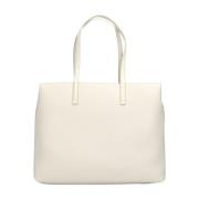 Witte Nubuck Shopping Tas Calvin Klein , White , Dames