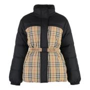 Omkeerbare gewatteerde jas met capuchon Burberry , Black , Dames