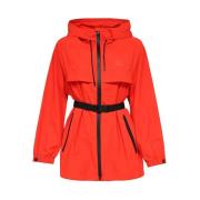 Hooded Jacket met verstelbare capuchon Burberry , Red , Dames