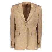 Blazer met strass en reverskraag Burberry , Beige , Dames