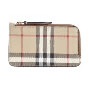 Archief Beige Ritskaarthouder Burberry , Beige , Dames