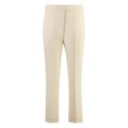 Gabardine Katoenen Broek met Zakken Calvin Klein , Beige , Dames