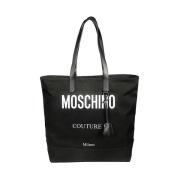 Tote Bag met Logo Print Moschino , Black , Heren