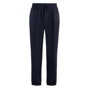 Sweatpants van wolmix met ritssluiting Emporio Armani , Blue , Heren