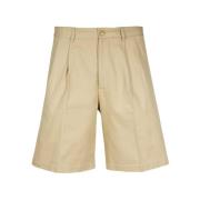 Geplooide katoenen Bermuda shorts Gucci , Beige , Heren