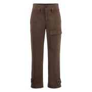 Trousers Pinko , Brown , Dames