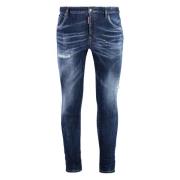 Distressed Skater Skinny Jeans met Paint Splatters Dsquared2 , Blue , ...