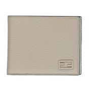 Klassieke Leren Flap Portemonnee Fendi , Gray , Heren