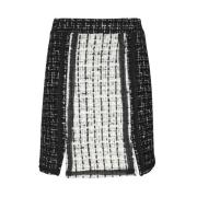 Bouclé Wollen Rok met Zijsplitten Karl Lagerfeld , Black , Dames