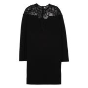 Bloemen Kant Gebreide Jurk Givenchy , Black , Dames