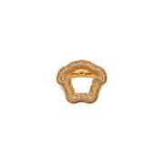 Goud vergulde metalen ring met kristaldetails Versace , Yellow , Dames