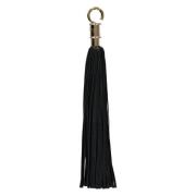 Leren Tassel met Gouden Franje Balmain , Black , Dames