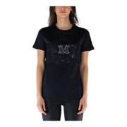 Elmo Casual Katoenen T-Shirt Vrouwen Max Mara , Black , Dames