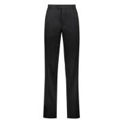 Getailleerde wollen broek met lurexdraden Salvatore Ferragamo , Black ...