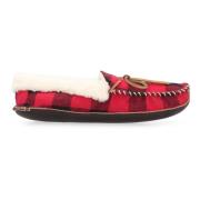 Tartan Pantoffels met Shearling Voering Ralph Lauren , Red , Heren