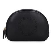 Logo Vegan Leren Toilettas Stella McCartney , Black , Dames