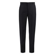 Getailleerde wollen blend broek Alexander McQueen , Black , Heren