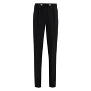 Viscose Broek met Koord Versace , Black , Heren