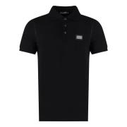 Katoenen Polo Shirt Dolce & Gabbana , Black , Heren