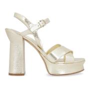 Leren Plateau Sandalen Salvatore Ferragamo , Yellow , Dames