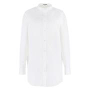 Katoenen Poplin Shirt met Nacre Knopen Jil Sander , White , Dames