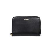 Portemonnee met rits en muntvak Jil Sander , Black , Dames