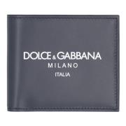 Flap-over Portemonnee van Kalfsleer Dolce & Gabbana , Blue , Heren