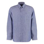 Katoenmix Lange Mouw Shirt Paul & Shark , Blue , Heren