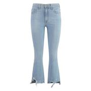 Stretchkatoenen jeans met Insider Crop-stijl Mother , Blue , Dames