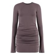 Gebundelde Viscose Jurk Andamane , Purple , Dames