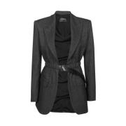 Blazer met ceintuur en zakken Dondup , Gray , Dames