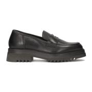 Leren schoenen op een klavertjezool Kazar , Black , Dames