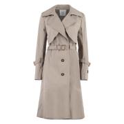 Katoenen Trenchcoat met Reverskraag Patou , Beige , Dames