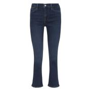 Straight-Leg Jeans met Contraststiksels Frame , Blue , Dames