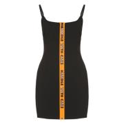 Stretch Sheath Jurk met Rits en Contrasterende Afwerking Heron Preston...