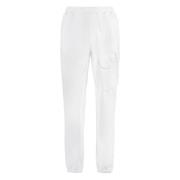 Katoenen trainingsbroek met elastische enkels Ten C , White , Heren