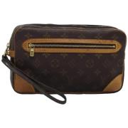 Pre-owned Canvas clutches Louis Vuitton Vintage , Brown , Dames