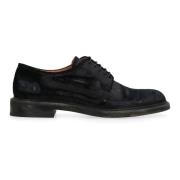 Versleten Chenille Veterschoenen Maison Margiela , Black , Heren