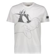 Geborduurd katoenen T-shirt Iceberg , White , Heren