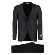 Klassiek wollen pak Canali , Black , Heren