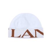 Logo Wollen Hoed Lanvin , Blue , Dames