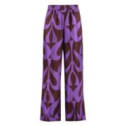 Gedrukte zijden broek P.a.r.o.s.h. , Purple , Dames