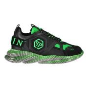 Lage sneakers met reliëflogo Philipp Plein , Green , Heren