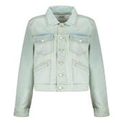 Denim Jack met Contrast Stitching Ami Paris , Blue , Heren